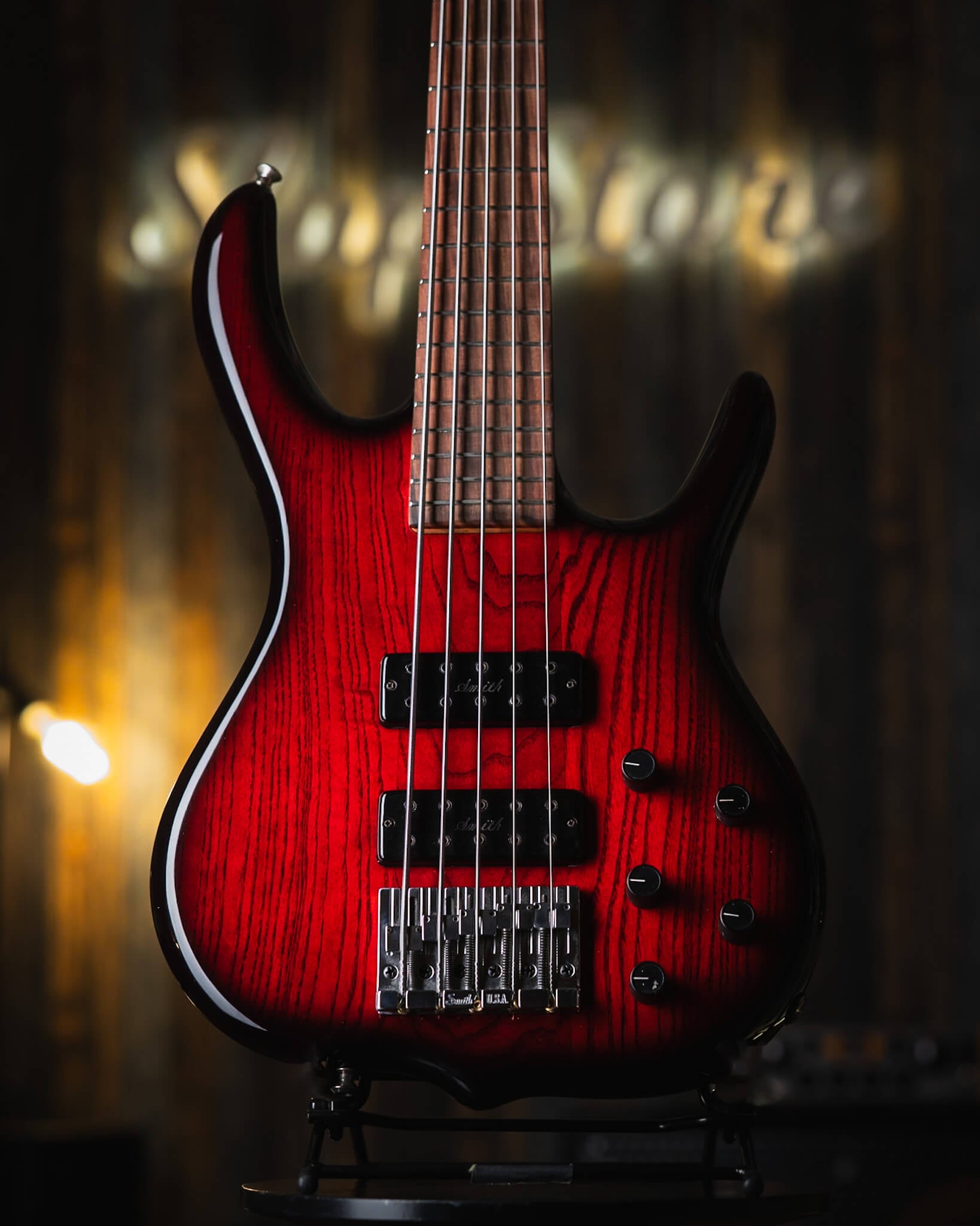 Ken Smith BSR-5M Trans Red Burst 1999 - Bajo Eléctrico | Gearhub 🌶️