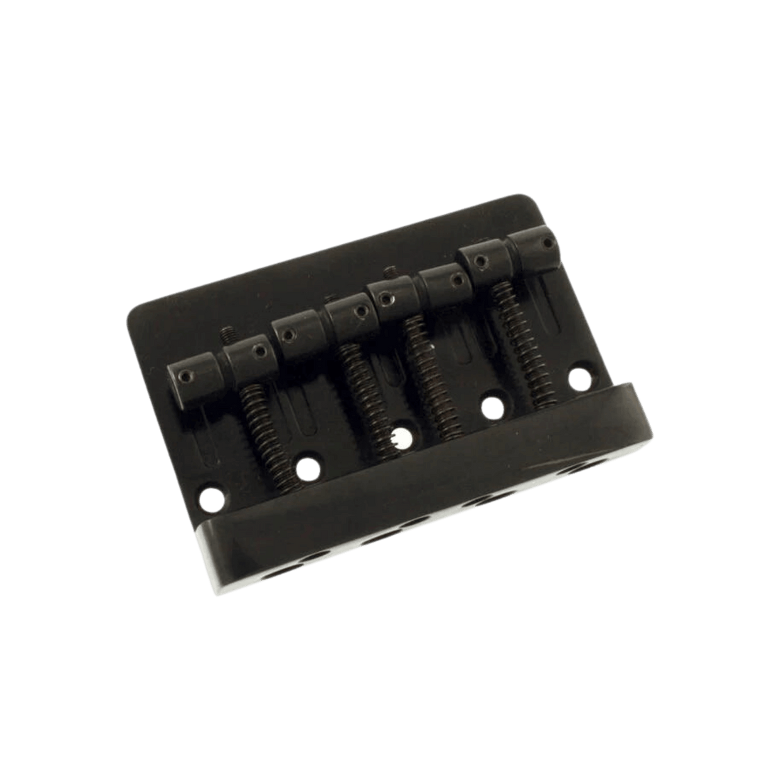 Economy Heavy Duty Bass Bridge 4 Strings (Black) | Economy heavy-duty bass bridge, 2-1/4" string spacing. | Gearhub