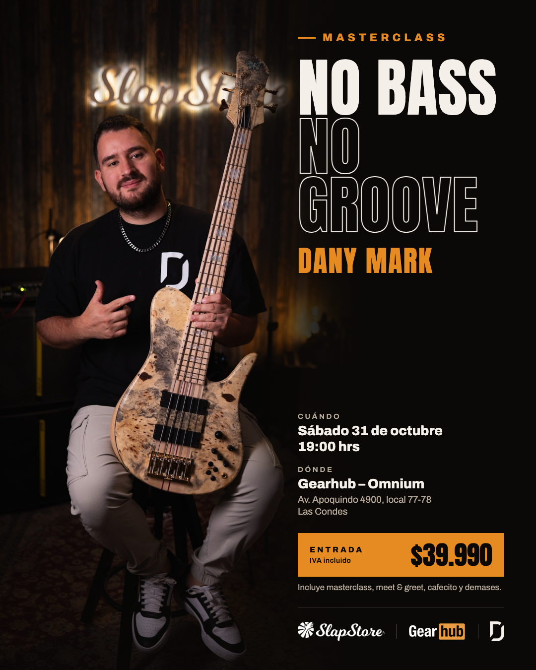 Masterclass No Bass No Groove con Dany Mark