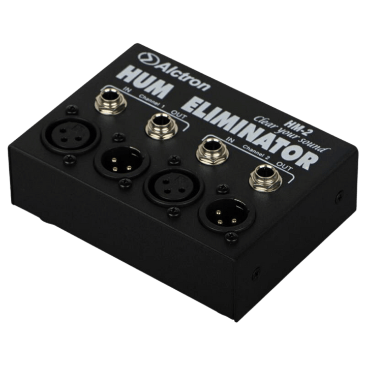 Alctron HM2 - Eliminador de Hum/Zumbido | Eliminador de zumbidos diseñado para eliminar la señal de CA de 60 Hz causada por loops de tierra, También diseñado para convertir líneas no balanceadas en líneas balanceadas. HM-2 es un eliminador de zumbidos dis