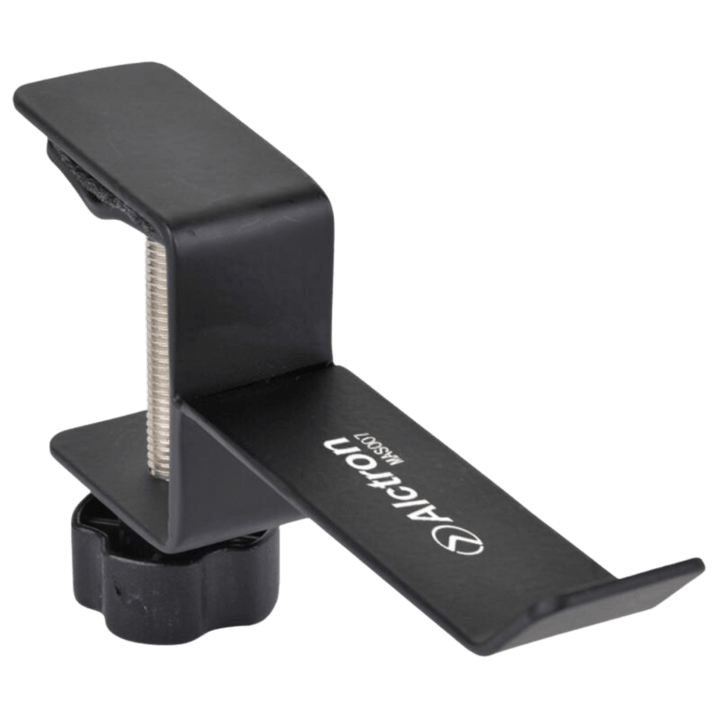 Alctron MAS007 - Soporte Audífonos | Soporte de audífonos de sobremesa, construcción metálica y resistente. Fijación directa por apriete. Soporte de escritorio / sobremesa para audífonos. Construcción en metal, resistente y estable. Fijación directa al es