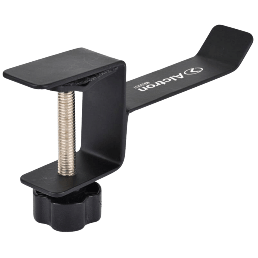 Alctron MAS007 - Soporte Audífonos | Soporte de audífonos de sobremesa, construcción metálica y resistente. Fijación directa por apriete. Soporte de escritorio / sobremesa para audífonos. Construcción en metal, resistente y estable. Fijación directa al es