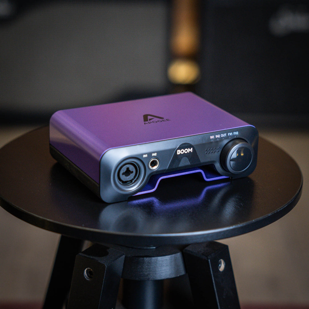 Apogee Boom - Interfaz de Audio | BOOM está hecho para creativos apasionados que persiguen su creatividad y calidad sin compromiso. Ya seas músico, podcaster, productor de video o transmisor en vivo, BOOM te inspirará para llevar tus proyectos al siguient