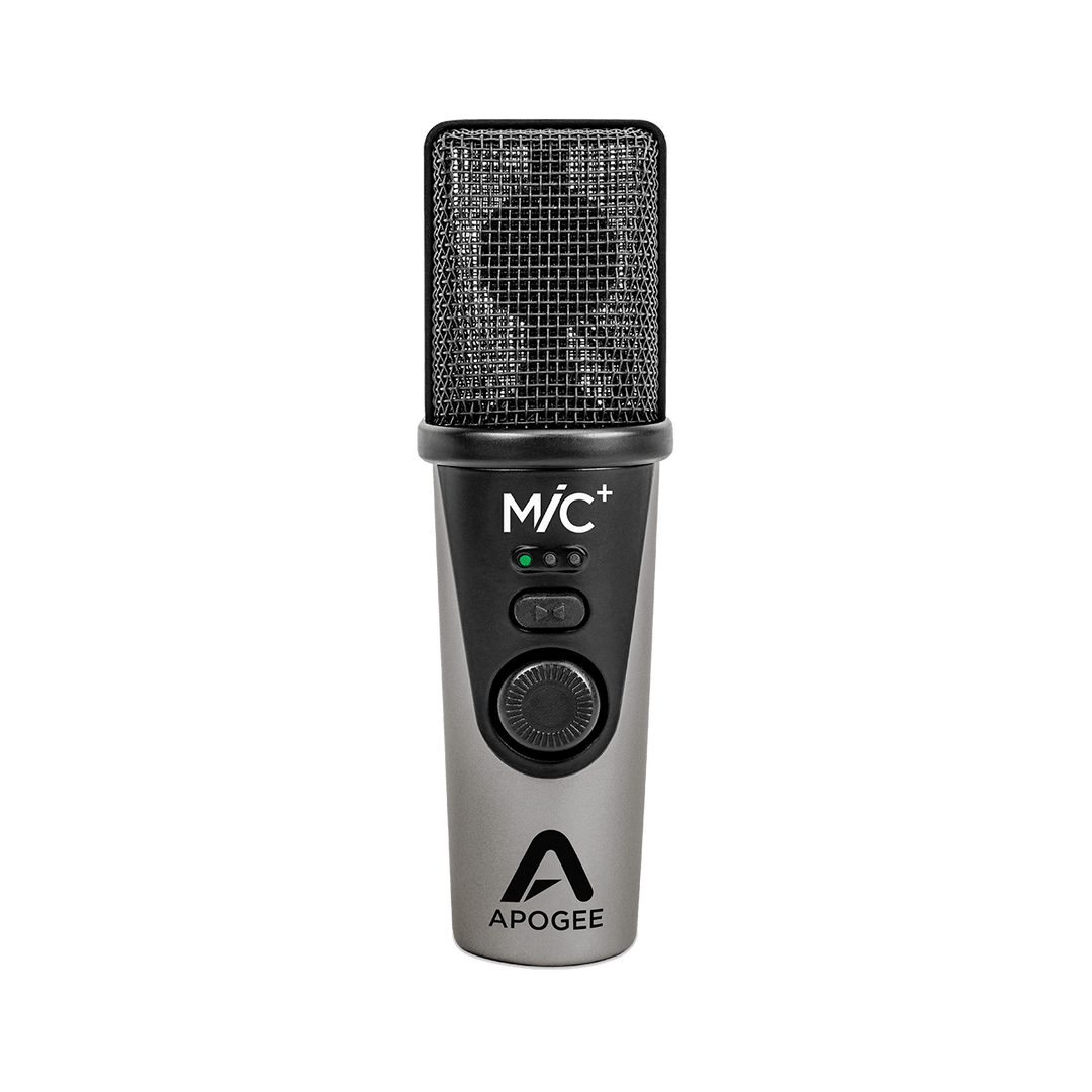 Apogee MiC Plus - Micrófono Cardioide Condensador USB | Podcasters profesionales, cantantes y locutores, tomen nota: el Apogee MiC Plus es un micrófono con calidad de estudio en formato USB para sus podcasts, que puede ofrecer un sonido listo para grabar