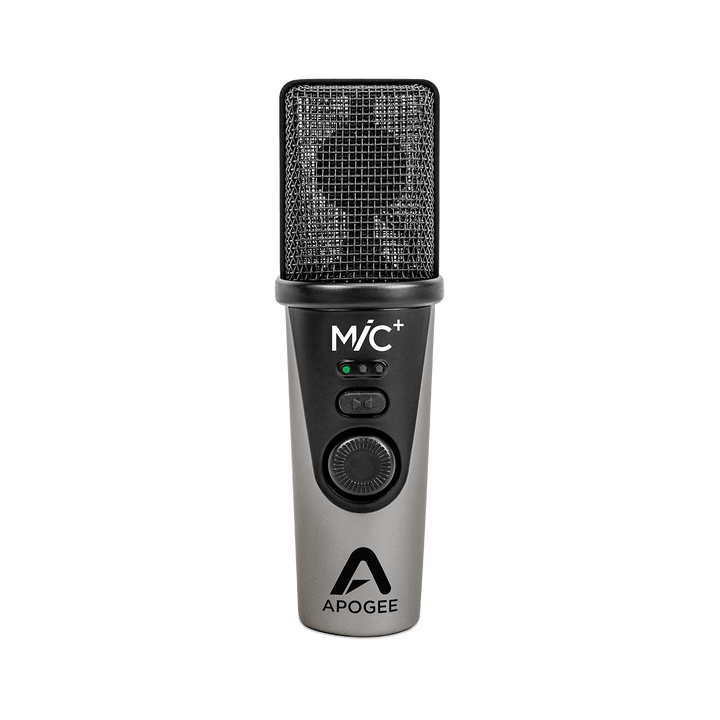 Apogee MiC Plus - Micrófono Cardioide Condensador USB | Podcasters profesionales, cantantes y locutores, tomen nota: el Apogee MiC Plus es un micrófono con calidad de estudio en formato USB para sus podcasts, que puede ofrecer un sonido listo para grabar