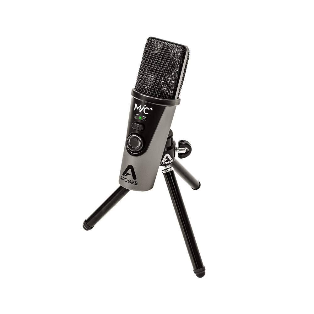 Apogee MiC Plus - Micrófono Cardioide Condensador USB | Podcasters profesionales, cantantes y locutores, tomen nota: el Apogee MiC Plus es un micrófono con calidad de estudio en formato USB para sus podcasts, que puede ofrecer un sonido listo para grabar