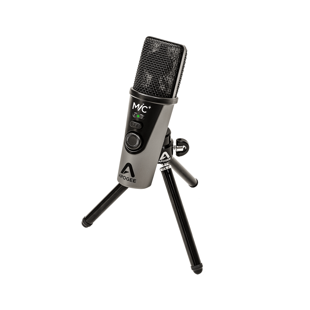 Apogee MiC Plus - Micrófono Cardioide Condensador USB | Podcasters profesionales, cantantes y locutores, tomen nota: el Apogee MiC Plus es un micrófono con calidad de estudio en formato USB para sus podcasts, que puede ofrecer un sonido listo para grabar