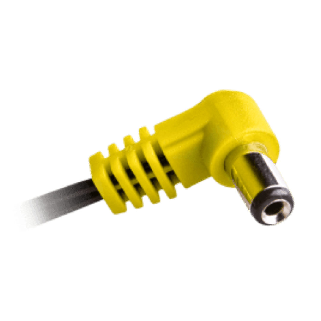 CIOKS Cable DC Negativo Type 3 2.5MM | El cable Flex de Tipo 3 es amarillo y cuenta con un enchufe DC de centro negativo de 5,5/2,5 mm. Este es el cable que necesitas si deseas alimentar un Line6 Stomp desde el CIOKS DC7; simplemente combina este cable Fl
