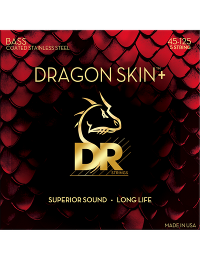 DR Dragon Skin+ (45-125) Recubiertas - Cuerdas de Bajo Eléctrico