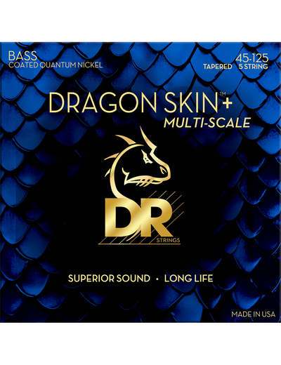 DR Dragon Skin+ (45-125) Multiescala Recubiertas - Cuerdas de Bajo Eléctrico