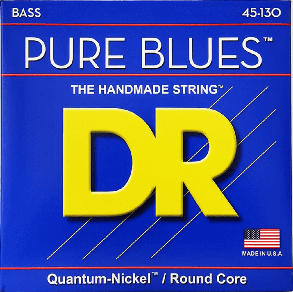 DR Strings Pure Blues 5 (45-130) - Cuerdas de Bajo Eléctrico | Descripción Las cuerdas para bajo PURE BLUES™ combinan un golpe grueso y cálido con un borde especialmente diseñado para el bajista moderno. Al combinar un nuevo y único Quantum-Nickel™ con el