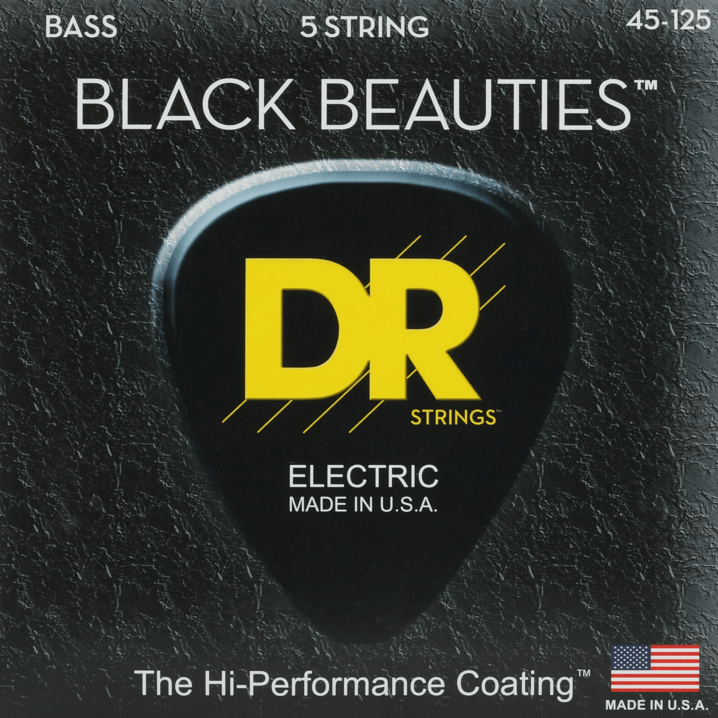 DR Strings Black Beauties 5 (45-125) Cuerdas de Bajo Eléctrico