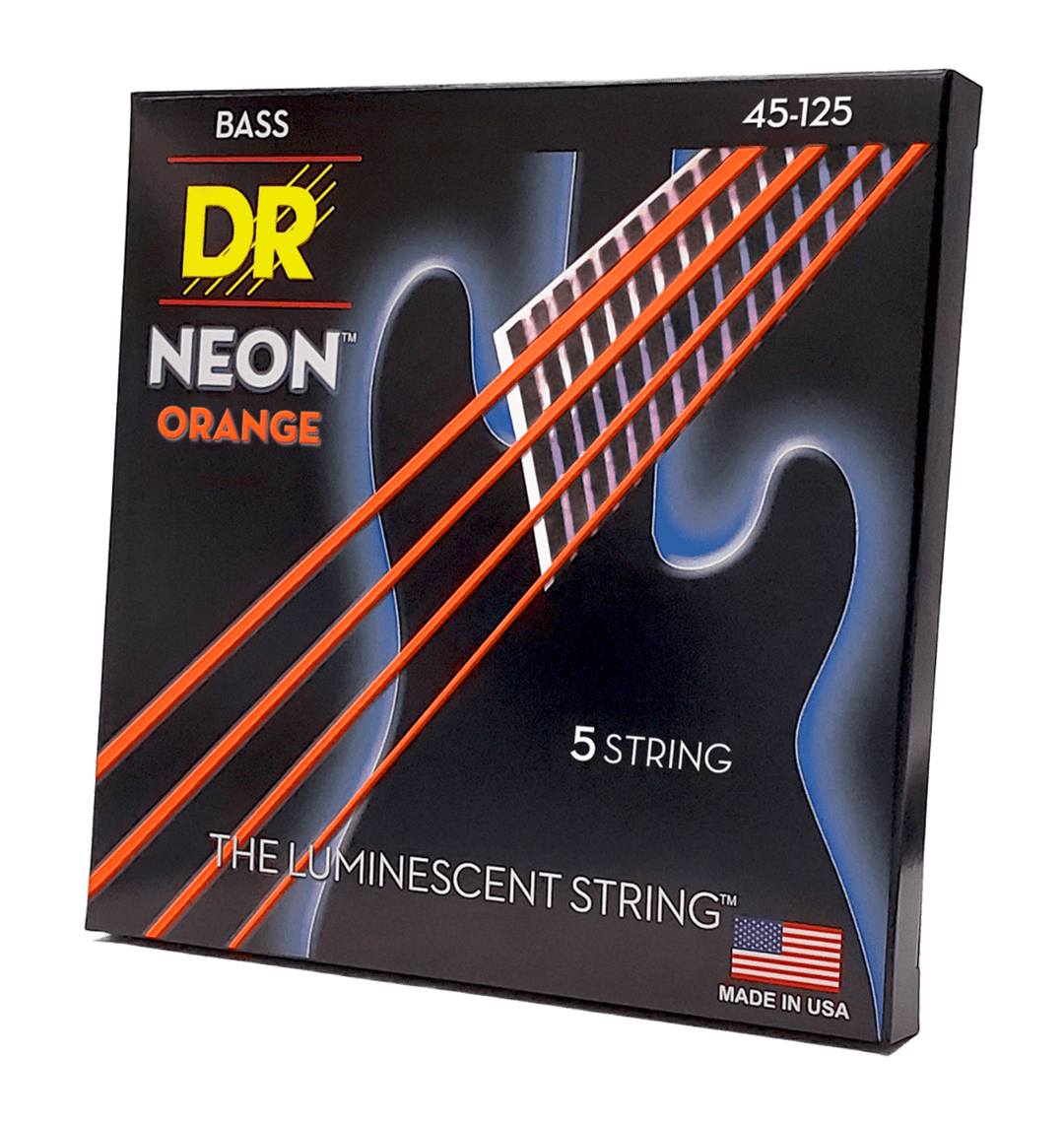 DR Strings HI-DEF NEON ORANGE (NOB5-45)- Cuerdas de Bajo Eléctrico