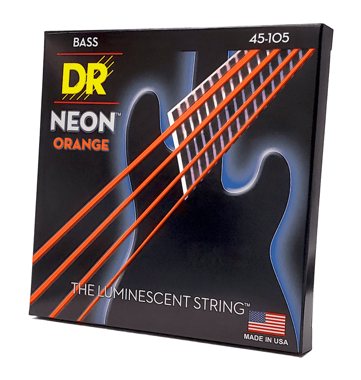 DR Strings HI-DEF NEON ORANGE (NOB-45)- Cuerdas de Bajo Eléctrico