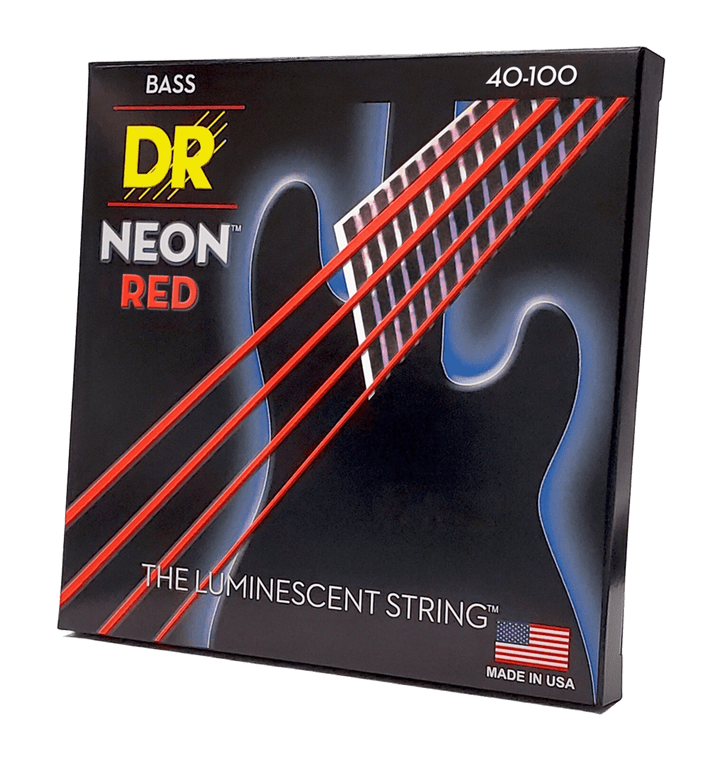DR Strings HI-DEF NEON RED (NRB-45)- Cuerdas de Bajo Eléctrico