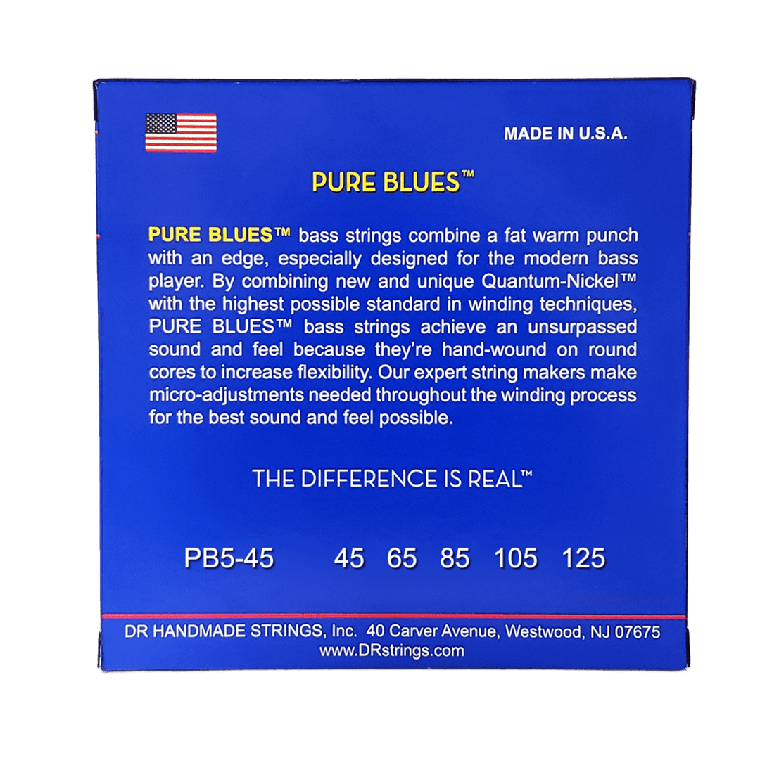 DR Strings Pure Blues 5 (45-125) - Cuerdas de Bajo Eléctrico