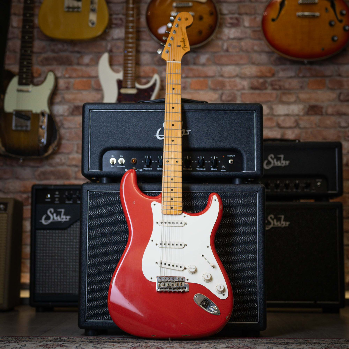 Fender Custom Shop Stratocaster Fiesta Red '56 Soft Relic 2011 - Guitarra Eléctrica
