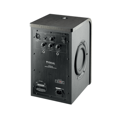 Focal Shape 65 - Monitor Estudio Activo 6.5" | Monitor de estudio activo de 2 vías diseñado para campo cercano. Incorpora un woofer de 6.5" con cono de lino, tweeter de cúpula invertida y dos radiadores pasivos laterales. Ofrece una respuesta en frecuenci