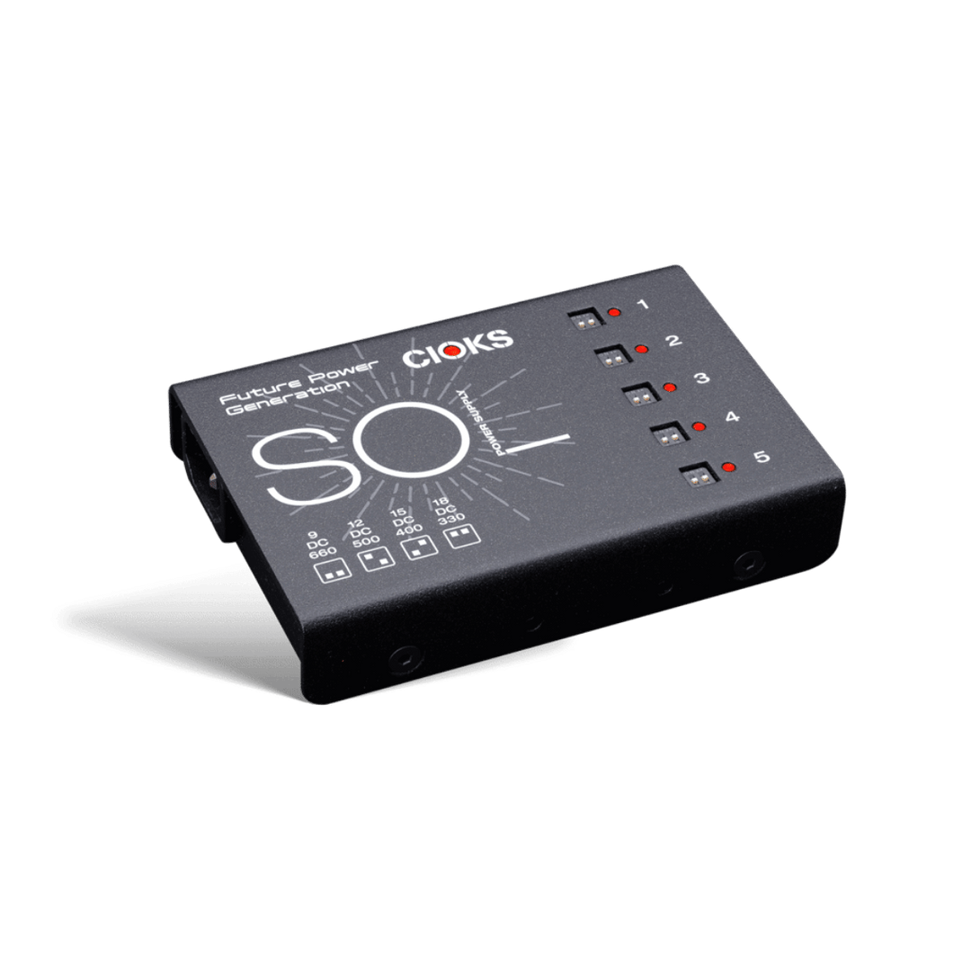 CIOKS SOL - Fuente Poder | El corazón y sol de tu pedalera, sol es la solución definitiva para dar vida a una configuración de pedalera de tamaño pequeño a mediano, especialmente si estás usando pedales que consumen mucha energía. Sol es la fuente de alim