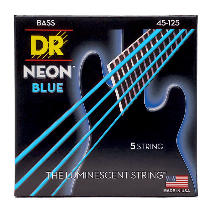 DR Strings HI-DEF NEON BLUE (NBB5-45)- Cuerdas de Bajo Eléctrico