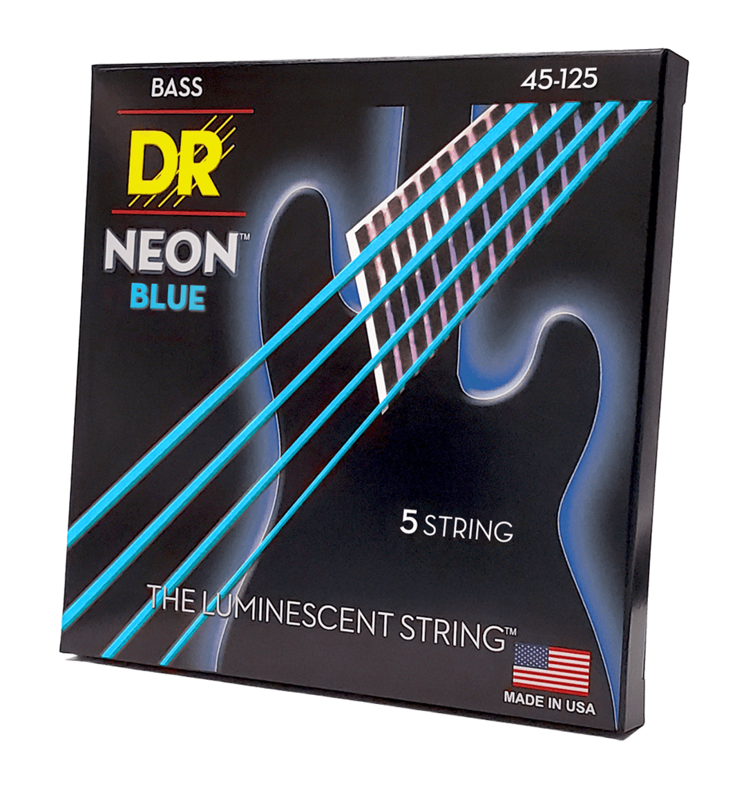DR Strings HI-DEF NEON BLUE (NBB5-45)- Cuerdas de Bajo Eléctrico
