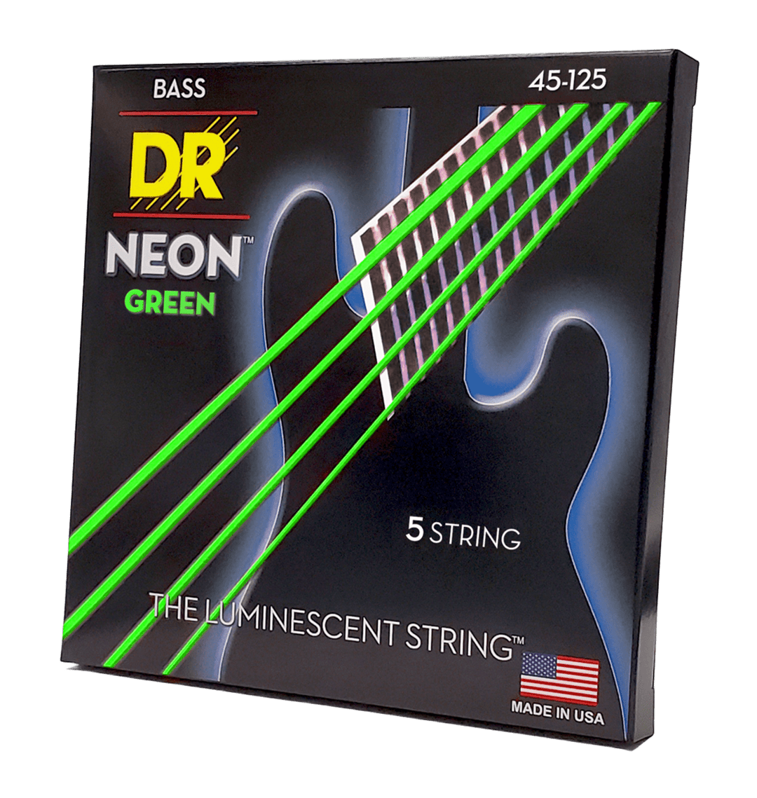 DR Strings HI-DEF NEON GREEN  (NGB5-45)- Cuerdas de Bajo Eléctrico