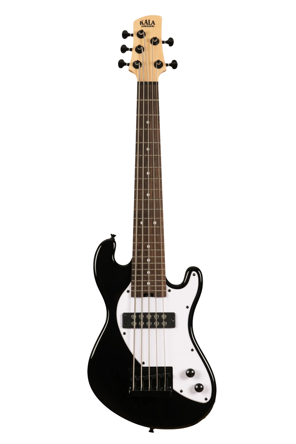 Ubass Kala Solid Body 5-String Black - Bajo Eléctrico | Inspirado en la serie original California U•BASS®, este innovador bajo de escala corta ofrece una nueva visión del U•BASS®. El U•BASS® de cuerpo sólido de Kala presenta una elegante forma de cuerpo d