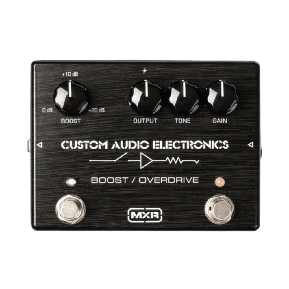 MXR® CAE BOOST/OVERDRIVE - Pedal de Guitarra | El Boost/Overdrive combina el popular circuito Boost/Line Driver con un circuito de overdrive contundente y dinámico. El Boost/Overdrive ofrece la combinación de una sobremarcha dinámica simple y un circuito