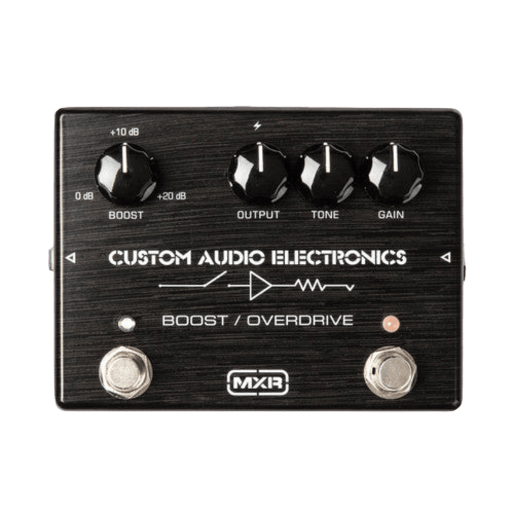 MXR® CAE BOOST/OVERDRIVE - Pedal de Guitarra | El Boost/Overdrive combina el popular circuito Boost/Line Driver con un circuito de overdrive contundente y dinámico. El Boost/Overdrive ofrece la combinación de una sobremarcha dinámica simple y un circuito