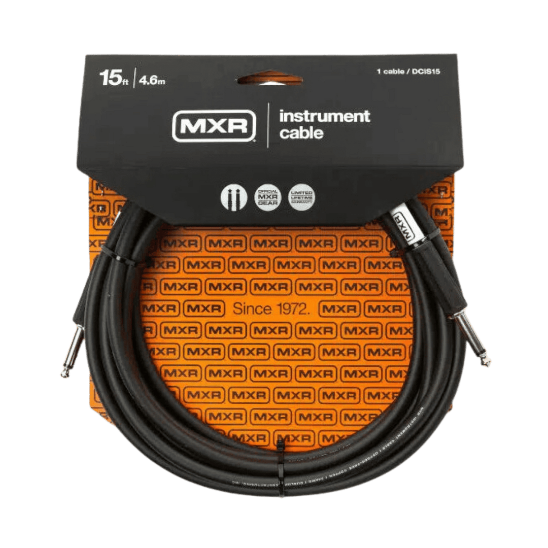 MXR DCIS15 - Cable de instrumento 4.6 (Straight / Straight) | Los cables de instrumento MXR son diseñados por músicos para músicos, siempre teniendo en mente tono y durabilidad. Es por esto que los cables MXR están diseñados para traducir el tono desde tu