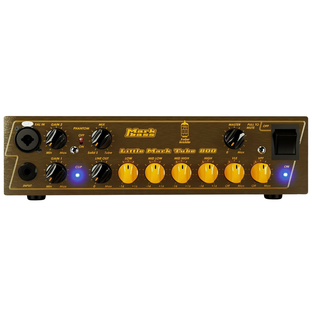 Markbass Little Mark Tube 800 - Cabezal de Bajo | El Little Mark Tube resuelve el dilema entre “tubos o transistores”.El Little Mark Tube 800 va un paso más allá al responder también a otra preocupación constante: “¿Tendré suficiente potencia?”.Con sus 80