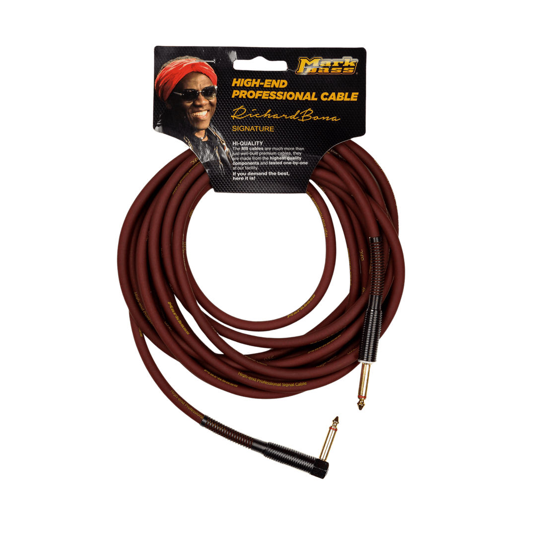 Markbass RB Super Signal Cable (St to 90º) - Richard Bona Signature | Nuestros CABLES MB SUPER SIGNAL no están dedicados a instrumentos o estilos musicales específicos. De hecho, creemos que es bastante imposible sentir alguna diferencia entre cables dest