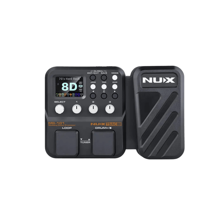 Nux MG101 - Pedalera multiefecto para guitarra | Explora tu creatividad musical con el NUX MG-101, un modelador de amplificadores y procesador de efectos para guitarra que combina tecnología avanzada y facilidad de uso. Equipado con una pantalla LCD color