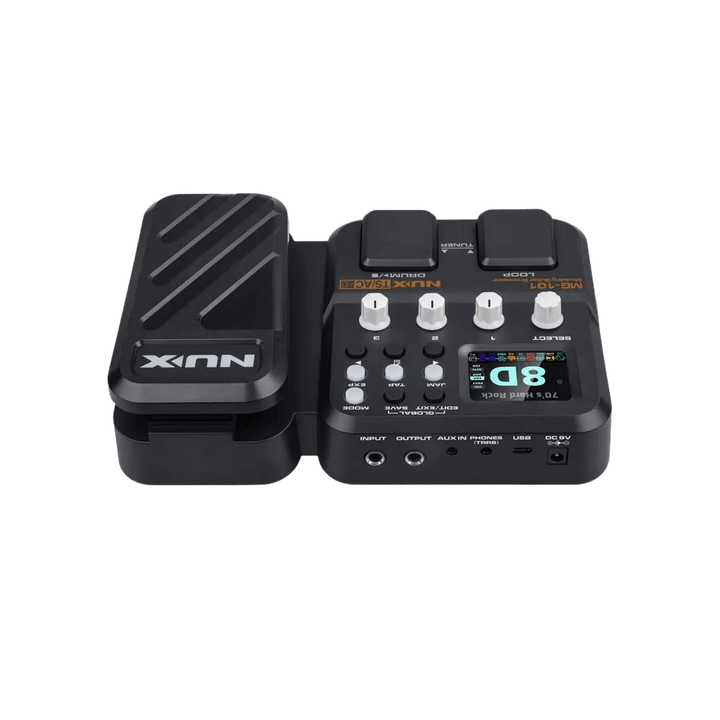 Nux MG101 - Pedalera multiefecto para guitarra | Explora tu creatividad musical con el NUX MG-101, un modelador de amplificadores y procesador de efectos para guitarra que combina tecnología avanzada y facilidad de uso. Equipado con una pantalla LCD color