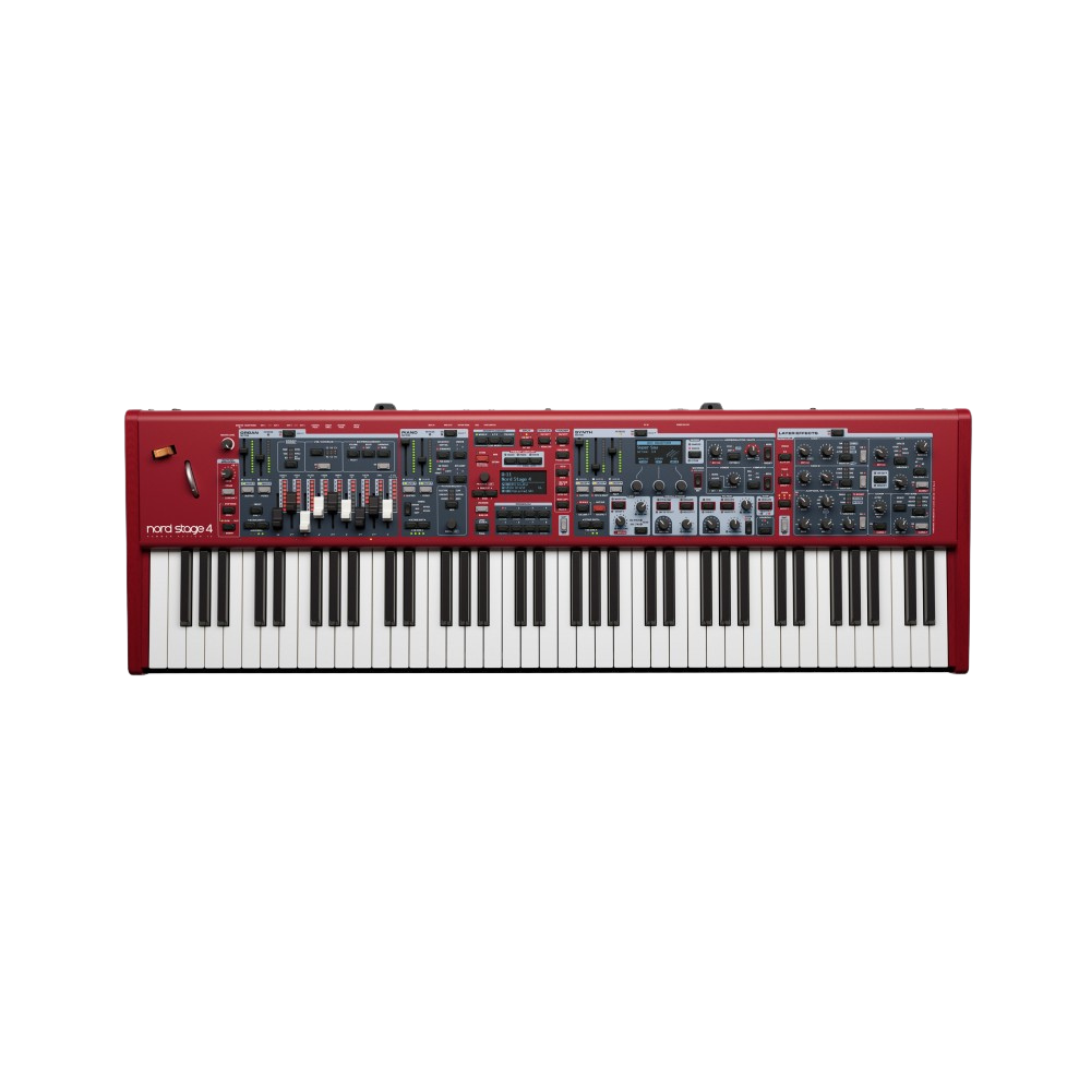 Nord Stage 4 / 73 Teclas - Teclado Sintetizador | El Nord Stage 4 73 con un teclado de triple sensor (EE) totalmente ponderado con aftertouch y barras de tiro físicas con indicadores LED El Nord Stage 4 presenta un nuevo diseño de panel con atenuadores LE