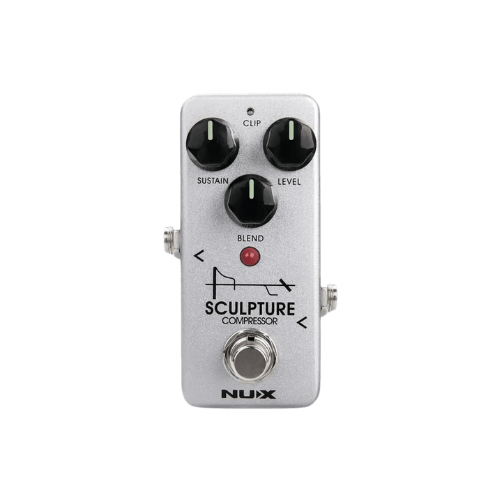 Nux Sculpture NCP-2 (Compresor) - Pedal de guitarra | Descubre el pedal NUX Sculpture Compressor (NCP-2), tu aliado para conseguir un nivel de salida de volumen consistente y afilar las señales en sus bordes superior e inferior. Al tocar la guitarra, limp