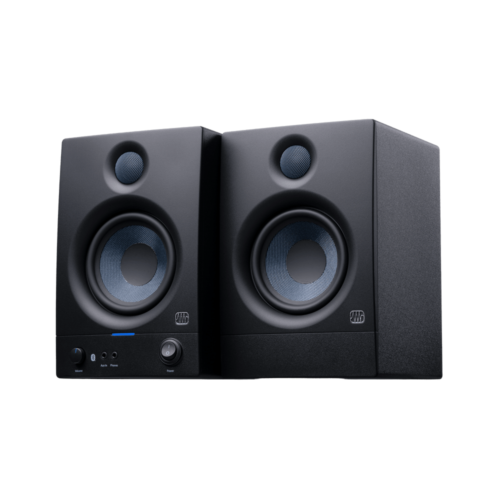 Presonus Eris E4.5BT - Monitores de Estudio Bluetooth (2da generación) | Monitores de estudio activos de 4.5" de referencia (par), entradas auxiliares, Bluetooth y controles de ajuste acústico. Sistema de altavoces Tipo de monitor: Activo, de campo cercan