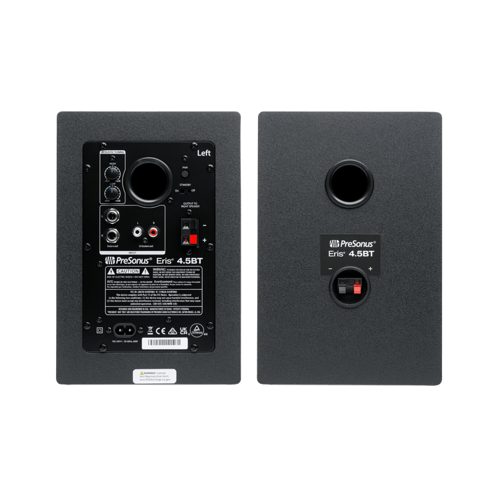Presonus Eris E4.5BT - Monitores de Estudio Bluetooth (2da generación) | Monitores de estudio activos de 4.5" de referencia (par), entradas auxiliares, Bluetooth y controles de ajuste acústico. Sistema de altavoces Tipo de monitor: Activo, de campo cercan