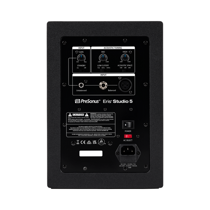Presonus Eris ST5 - Monitor de Estudio Activo 5.25" | Monitor de estudio de dos vías, 80W, guía de onda EBM (mejora en dispersión del sonido) y controles de ajuste acústico. Serie Eris Studio. Tipo: Monitor de estudio activo bi amplificado de dos vías, cl