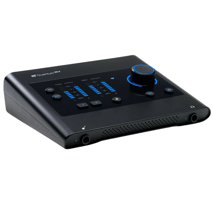 Presonus Quantum ES2 - Interfaz de Audio USB-C | Interfaz de audio USB-C con resolución de 24 bits y hasta 192 kHz. Incorpora dos preamplificadores MAX-HD con ganancia de hasta +75 dB y una entrada Hi-Z para instrumentos. Incluye salidas balanceadas para
