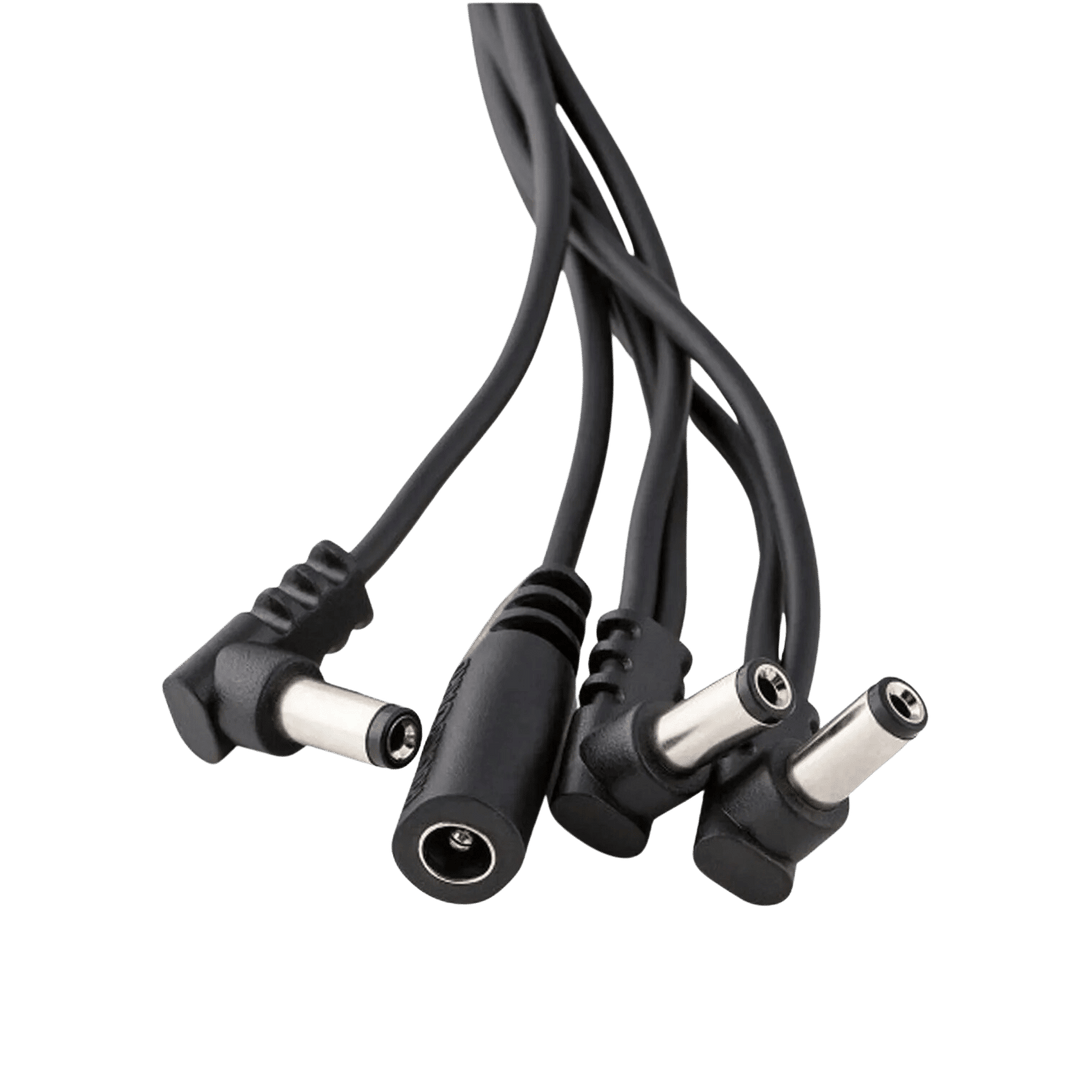 Cable de Energía Rockboard DC6 Angulado | Cable para conexión en cadena RockBoard, 6 salidas, en ángulo. Los cables de alimentación RockBoard Flat Daisy Chain son cables de alimentación de alta calidad para pedales de efectos y se desarrollaron a partir d