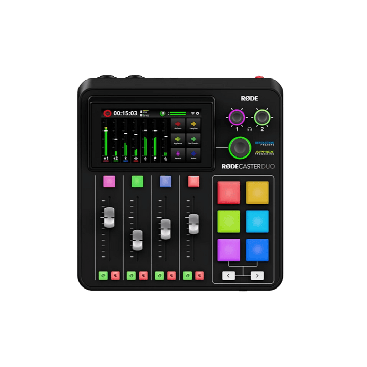 Rode Rodecaster Duo - Estudio de Producción de Audio Integrado | El RØDECaster Duo es la solución de audio compacta definitiva para podcasters y creadores de contenido. Combinando características revolucionarias con una calidad de sonido superior, una per