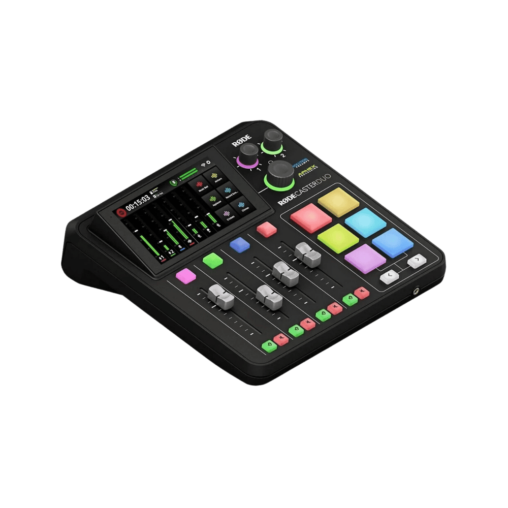 Rode Rodecaster Duo - Estudio de Producción de Audio Integrado | El RØDECaster Duo es la solución de audio compacta definitiva para podcasters y creadores de contenido. Combinando características revolucionarias con una calidad de sonido superior, una per