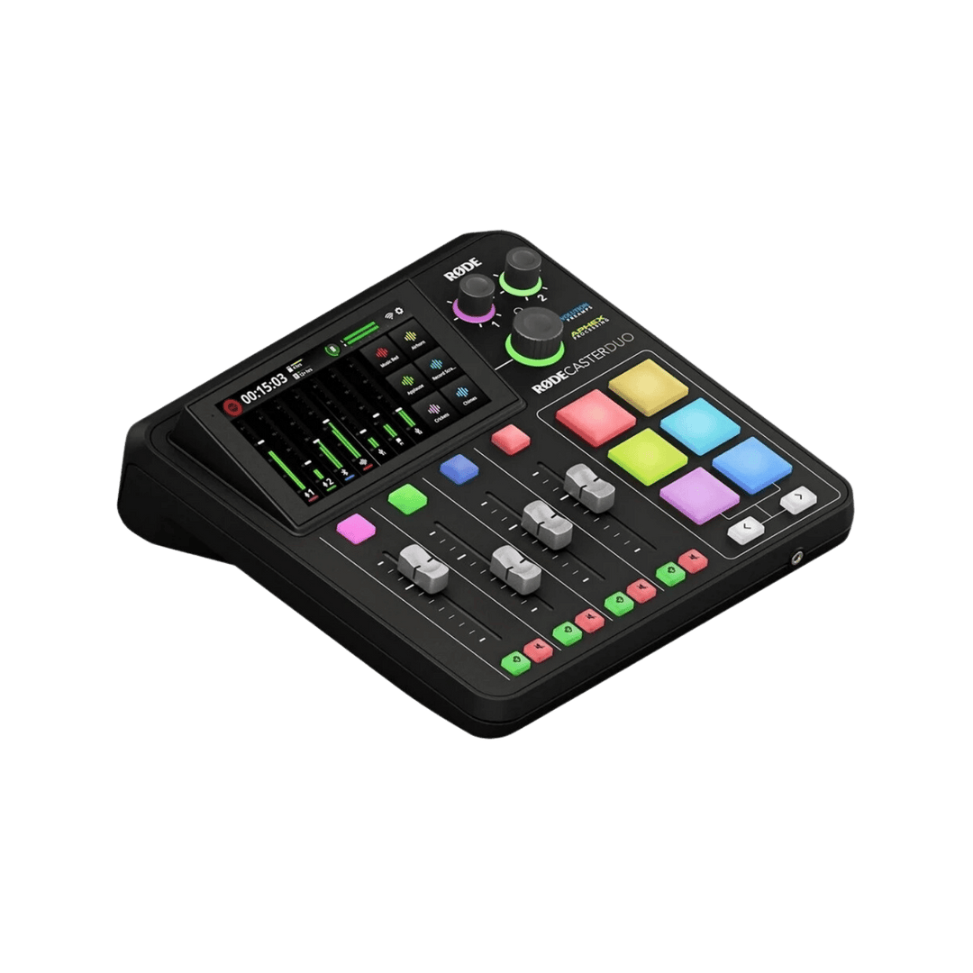 Rode Rodecaster Duo - Estudio de Producción de Audio Integrado | El RØDECaster Duo es la solución de audio compacta definitiva para podcasters y creadores de contenido. Combinando características revolucionarias con una calidad de sonido superior, una per