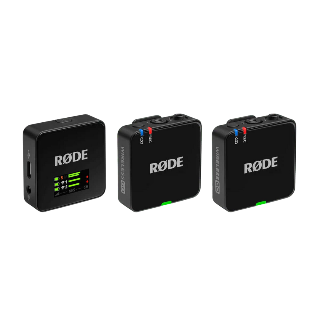 Rode Wireless GO III - Sistema Inalámbrico Compacto Dual | La tercera generación del micrófono inalámbrico más popular del mundo, ahora con grabación flotante de 32 bits, tecnología GainAssist inteligente, micrófonos integrados mejorados y una gran cantid