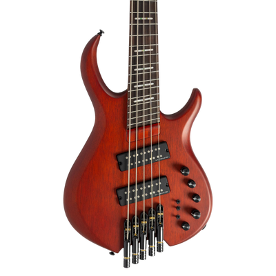 Sire M6-5 Headless Mahogany Satin - Bajo Eléctrico | Procedente de la serie de bajos modernos Sire, llega otro bajo contemporáneo, el nuevo M6 Headless. Está diseñado de manera distintiva en comparación con los modelos anteriores de Sire, pesando menos de