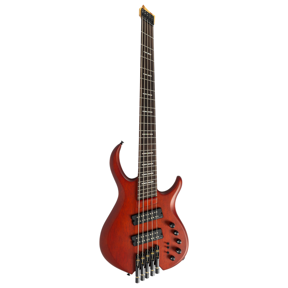 Sire M6-5 Headless Mahogany Satin - Bajo Eléctrico | Procedente de la serie de bajos modernos Sire, llega otro bajo contemporáneo, el nuevo M6 Headless. Está diseñado de manera distintiva en comparación con los modelos anteriores de Sire, pesando menos de