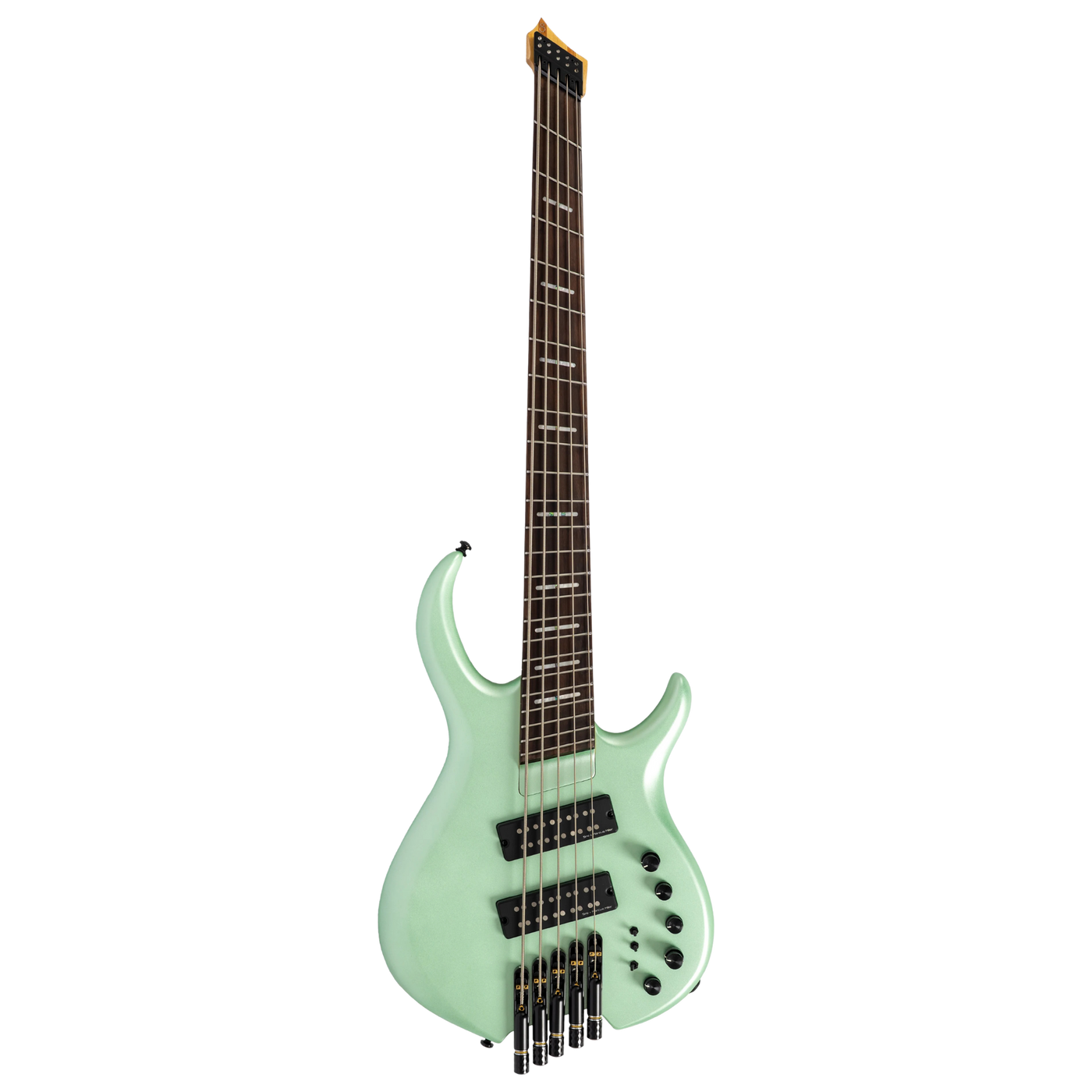 Sire M6-5 Headless Surf Green Metallic - Bajo Eléctrico | Procedente de la serie de bajos modernos Sire, llega otro bajo contemporáneo, el nuevo M6 Headless. Está diseñado de manera distintiva en comparación con los modelos anteriores de Sire, pesando men