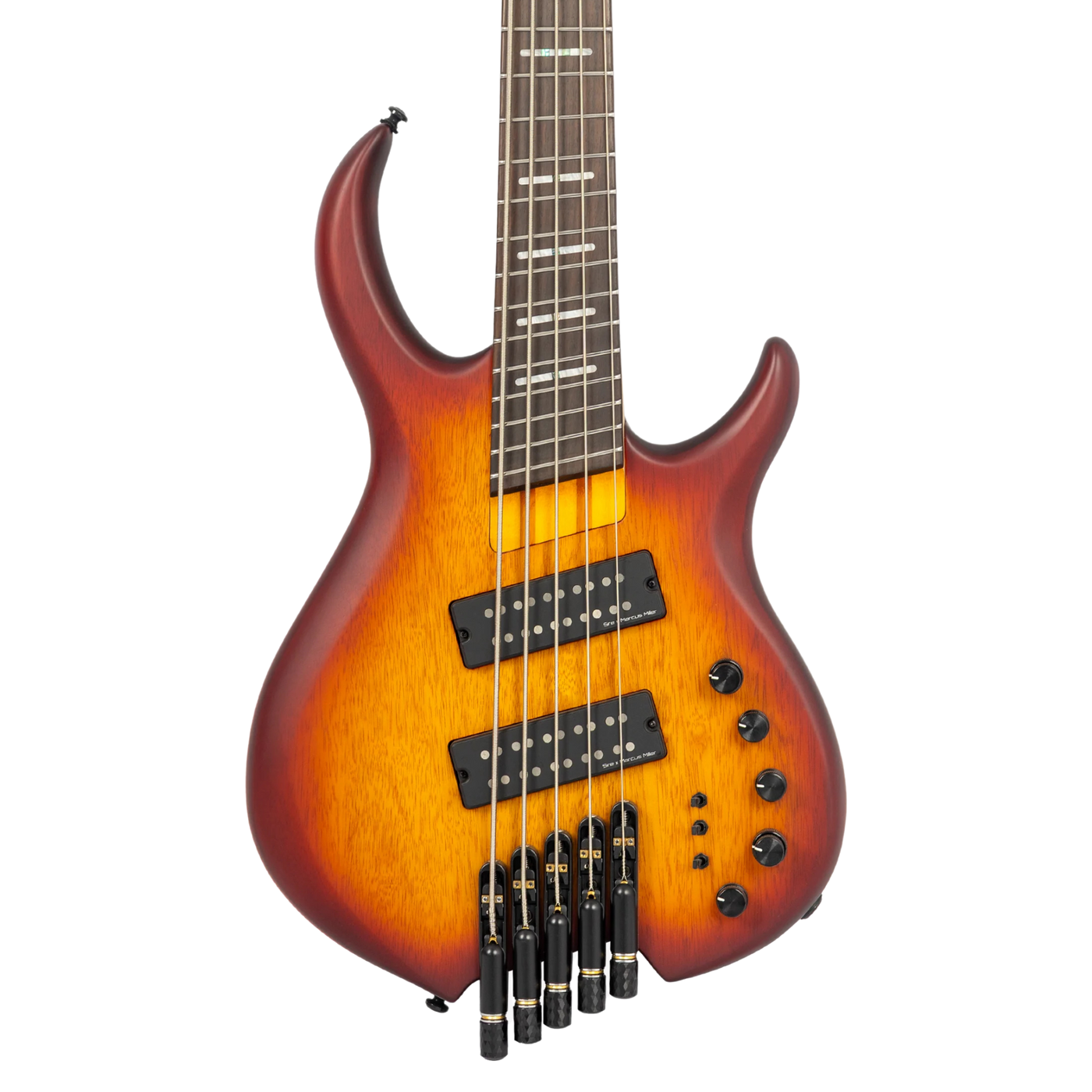 Sire M6-5 Headless Tobacco Sunburst Satin - Bajo Eléctrico | Procedente de la serie de bajos modernos Sire, llega otro bajo contemporáneo, el nuevo M6 Headless. Está diseñado de manera distintiva en comparación con los modelos anteriores de Sire, pesando