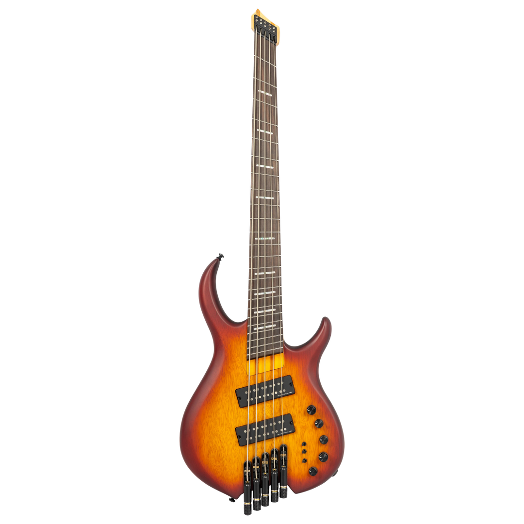 Sire M6-5 Headless Tobacco Sunburst Satin - Bajo Eléctrico | Procedente de la serie de bajos modernos Sire, llega otro bajo contemporáneo, el nuevo M6 Headless. Está diseñado de manera distintiva en comparación con los modelos anteriores de Sire, pesando